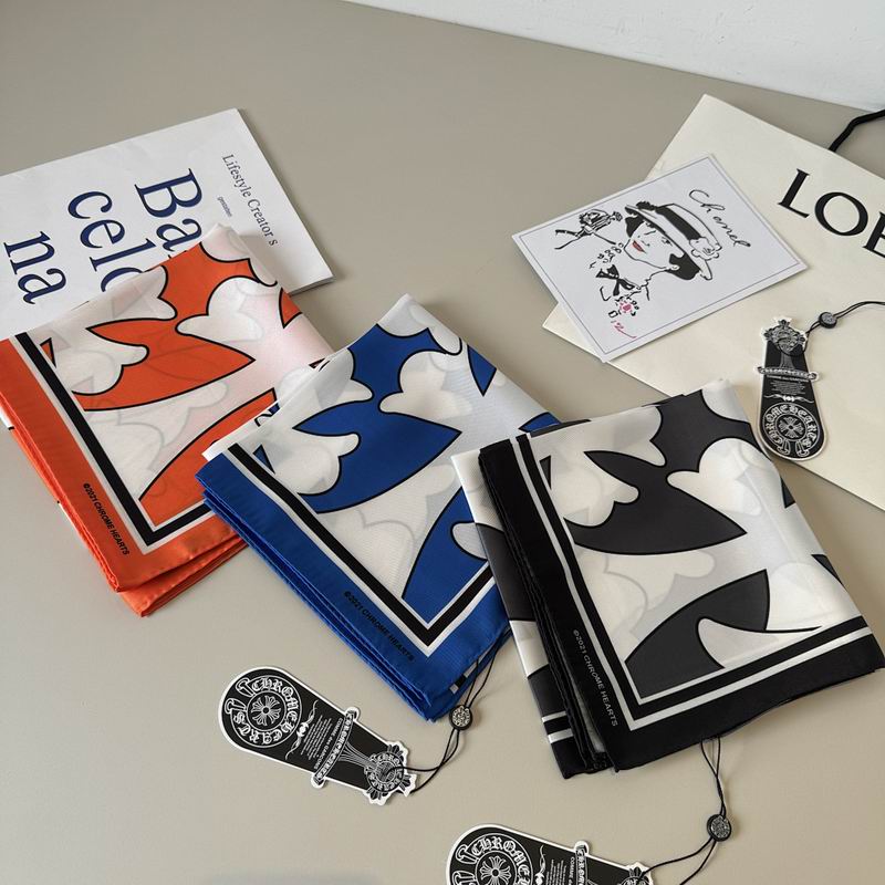 Chrome Hearts silk scarf hm03